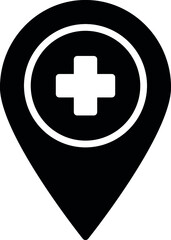 health icons pin point  and map pointer