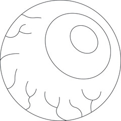 halloween icons scary eye and halloween
