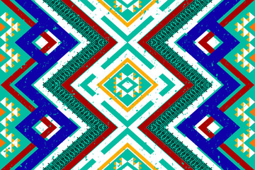 Ethnic pattern design. Aztec fabric carpet mandala ornament boho chevron textile decoration wallpaper. Tribal turkey African Indian traditional embroidery vector illustrations background 
