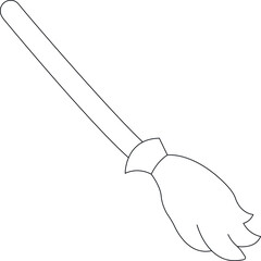 halloween icons broomstick and halloween