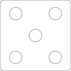 game gadgets icons dice and five