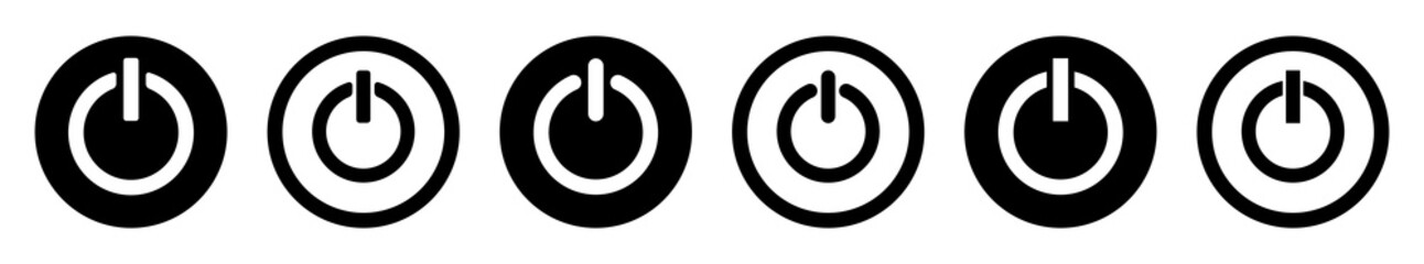 On-off icon icon set. turn off  buttons, power off. Vector illustration.