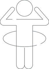 exercise icons gymnastic ring and athletics