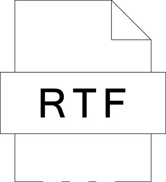 file format icons rtf and extension