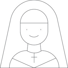 easter icons nun and christian