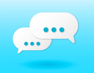 Abstract Vector White Speech Bubbles