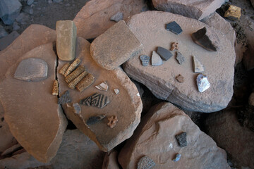 Pottery Shards Left by Ancestral Pueblo Peoples
