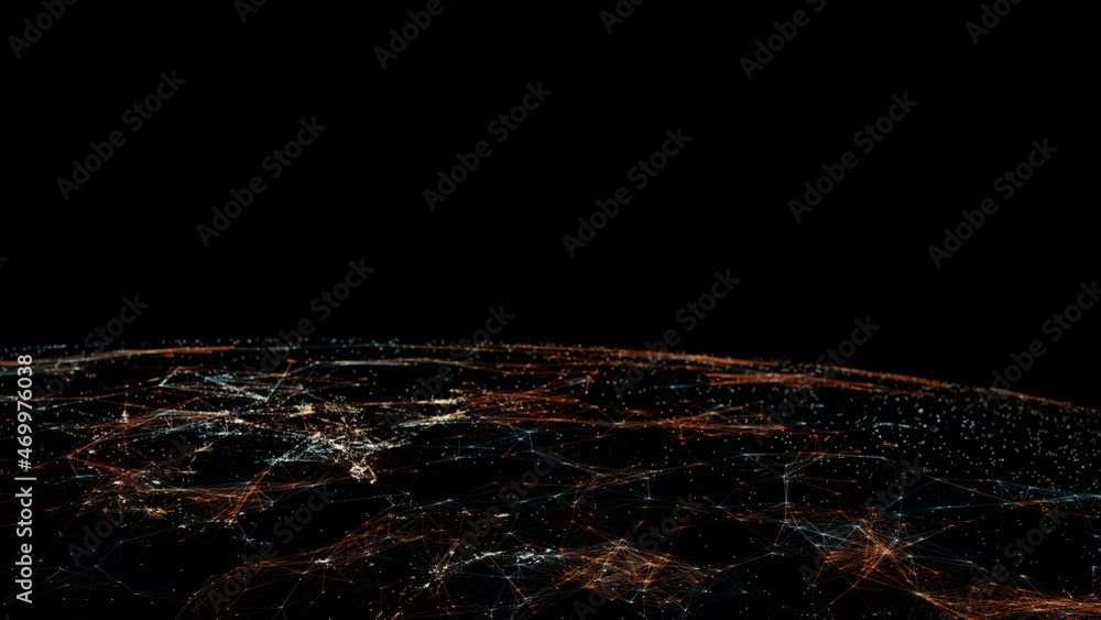 Poster Earth Plexus/Connection lines Around Earth Globe, Futuristic Technology  Theme Background with Light Effect. Global International Connectivity Background. 3d Rendering