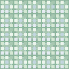 Abstract geometric pattern of squares with crosses. Seamless mosaic and tile. Vector illustration