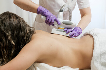 woman getting spa treatment