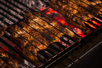 Grilled Chicken Close-up, Povoa de Lanhoso, Portugal.