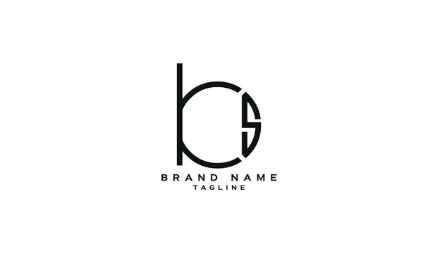 BKS, BS, KS, Abstract initial monogram letter alphabet logo design