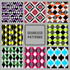 Set of bright geometric patterns