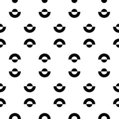 Figures seamless pattern. Folk wallpaper. Tribal motif. Ethnic ornament. Simple forms background. Geometrical shapes backdrop. Digital paper, textile print, abstract illustration. Vector artwork.