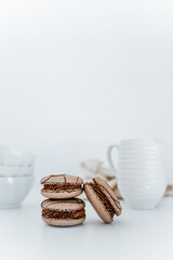 coffee and cookies macaroons breakfast 
