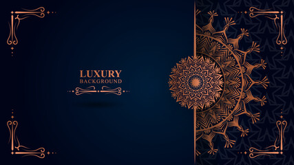 Luxury mandala background with golden arabesque pattern arabic islamic east style.decorative mandala for print, poster, book cover, etc