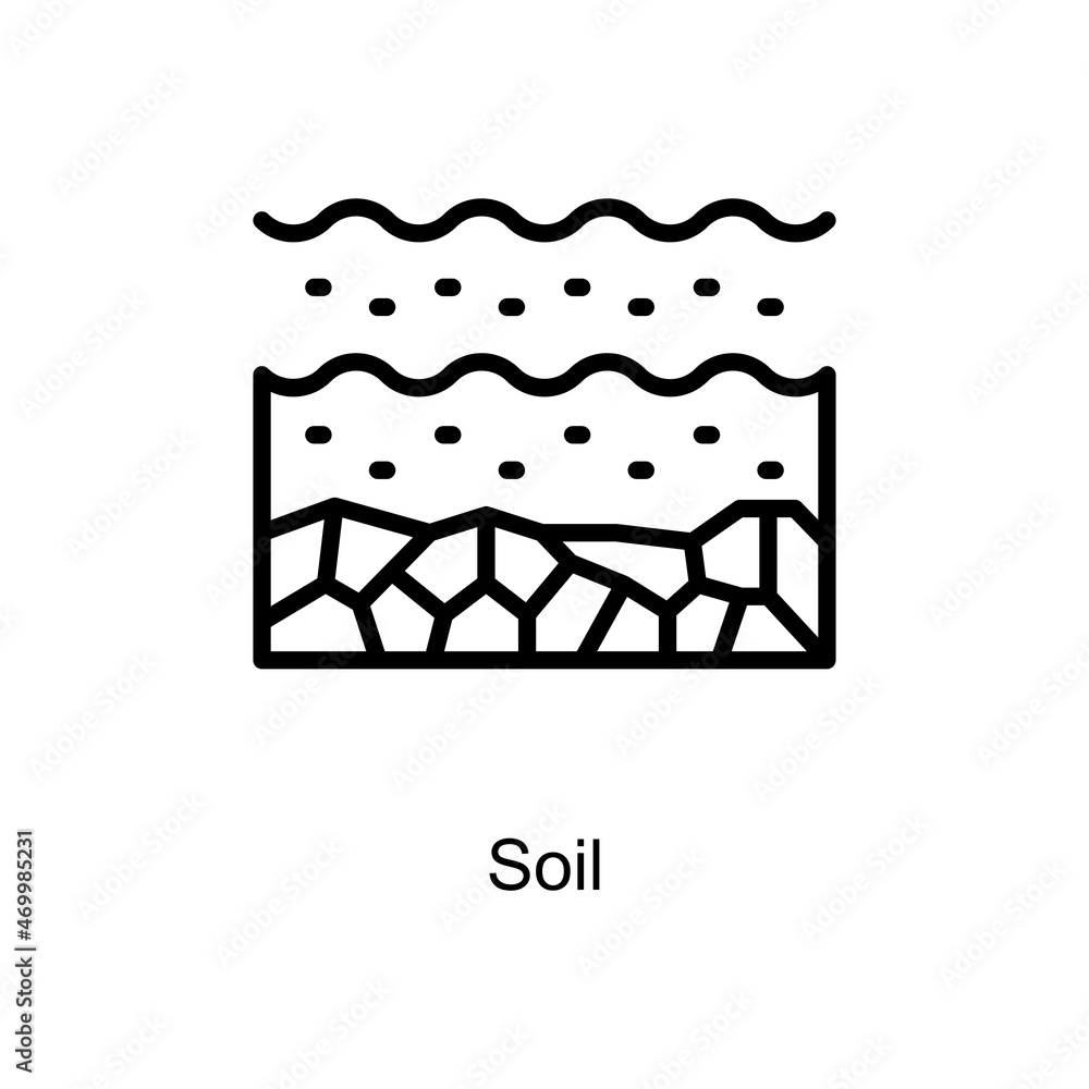 Poster soil vector outline icon. illustration style eps 10 file format