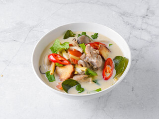 thai cuisine soup on a white background