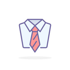 Tie icon in filled outline style.