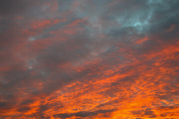 Abstract color landscape of blue sky and clouds on sunlight in morning for background