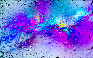 full hd abstract colorful background, abstract wallpaper with water drops, 4k colorful background, drops of water