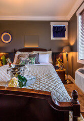 Beautiful and modern home and hotel bedroom interior design.