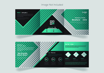Brochure design, cover modern layout, annual report, poster, flyer in A4 with colorful triangles, Trifold and Bifold