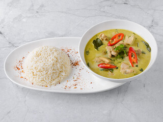 thai cuisine soup on a white background