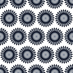 Seamless shapes pattern with blue color for background and wallpaper