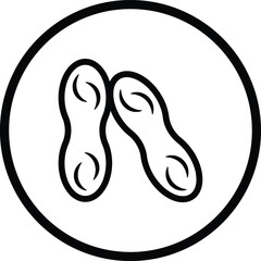 Peanut icon. Peanut linear symbol design from Fruit and vegetables collection.