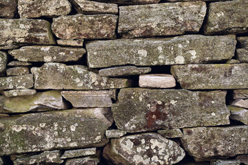 Surface of old rough stone wall