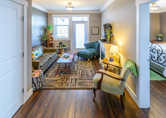 Fragment of interior design of a luxury boutique living room