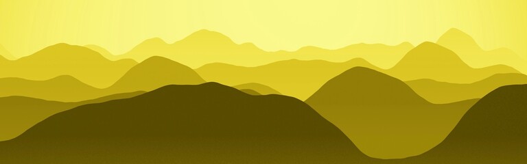Fototapeta na wymiar modern peaks in the sunset digital art backdrop illustration