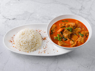 thai cuisine soup on a white background