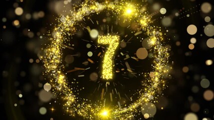 bokeh circles countdown timer animation