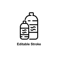 Obraz premium drinking water icon designed in outline style in food and drink icon theme