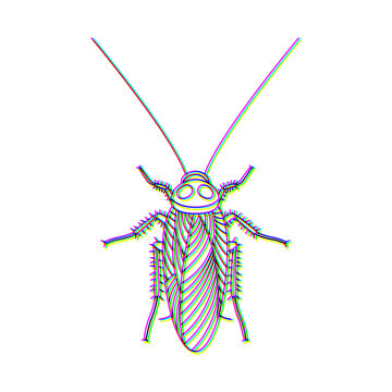 recommend clip art: Glitch effect insect logo vector animal illustration