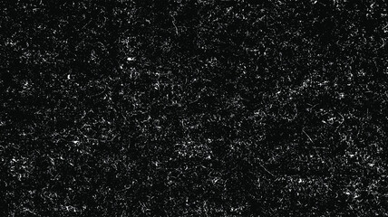 Monochrome texture composed of irregular graphic elements. Distressed uneven grunge background. Abstract vector illustration. Overlay for interesting effect and depth. Isolated on white background.