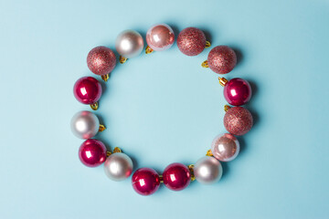 Christmas and New Year composition with Christmas tree decorations