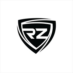 initials r z logo vector template