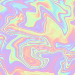 Obraz premium Abstract holographic wavy liquid background. Rainbow fluid texture. For wallpapers wall tiles.