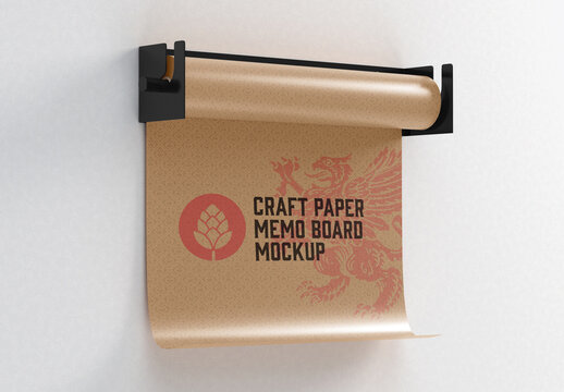 Craft Paper Memo Board Mockup