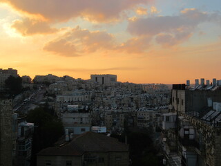 sunset over Jerusalem