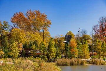 Beautiful fall color of the Gathering Place