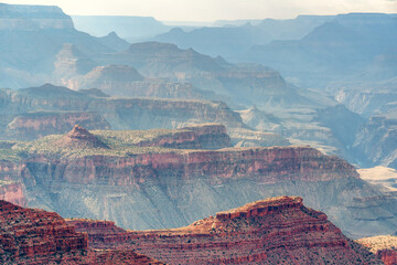 Red rocks formation in Grand Canyon National Park, scenic view,