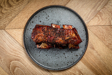 Homemade Smoked smoked beef ribs Ready to Eat