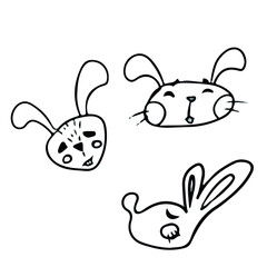 Vector design of a baby bunny, social networks, postcards .