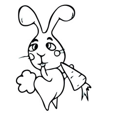 Vector design of a baby bunny, social networks, postcards .