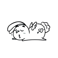 Vector design of a baby bunny, social networks, postcards .