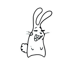 Vector design of a baby bunny, social networks, postcards .